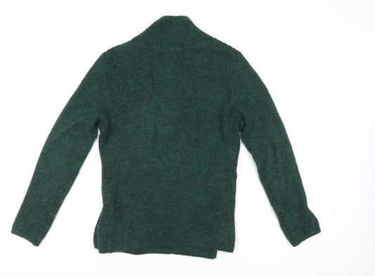 Womens UK Size M H&M Green Wrap Jumper