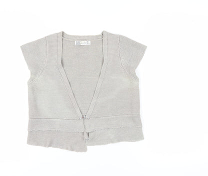 Womens UK Size L Zara Beige Vest Jumper