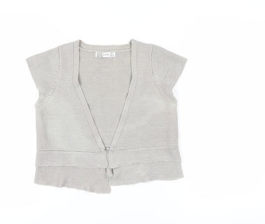 Womens UK Size L Zara Beige Vest Jumper