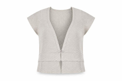 Womens UK Size L Zara Beige Vest Jumper