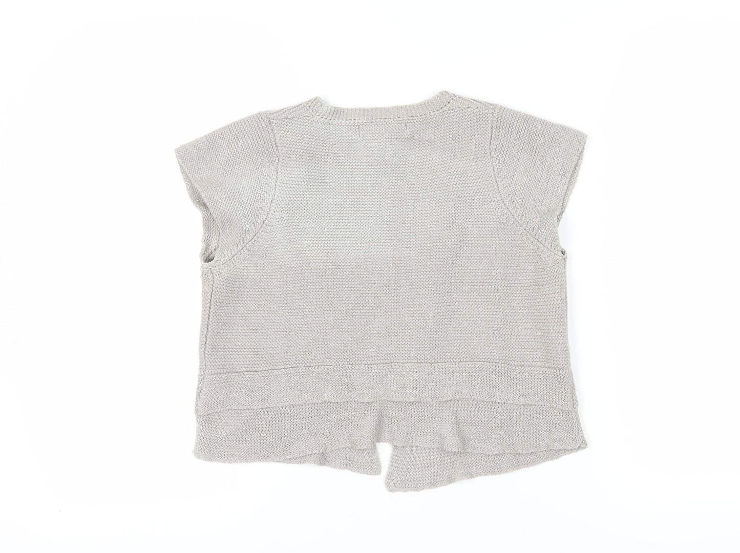 Womens UK Size L Zara Beige Vest Jumper