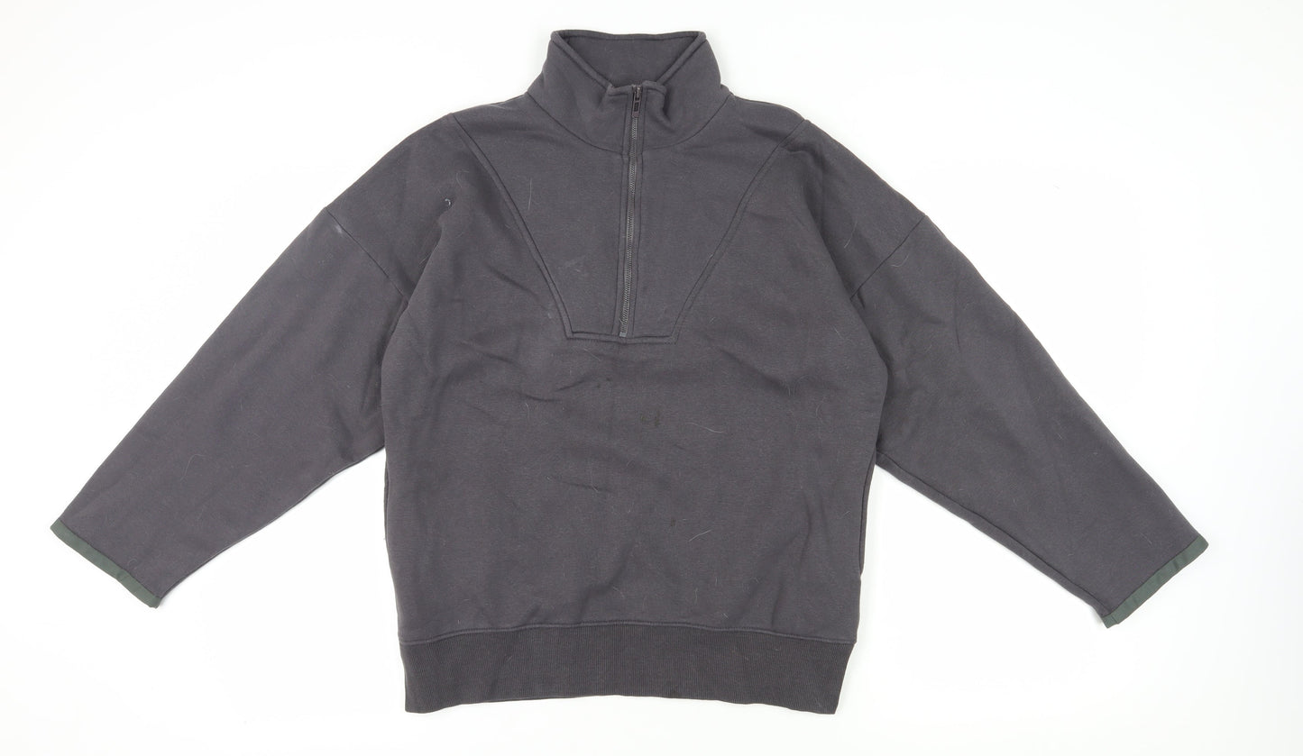 Rising Men's Black Henley Sweatshirt M