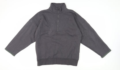 Rising Men's Black Henley Sweatshirt M