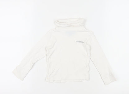 Mountain Warehouse Boys White High Neck Pullover Long Sleeve Top
