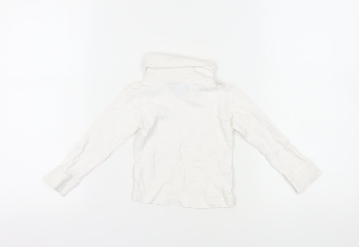 Mountain Warehouse Boys White High Neck Pullover Long Sleeve Top