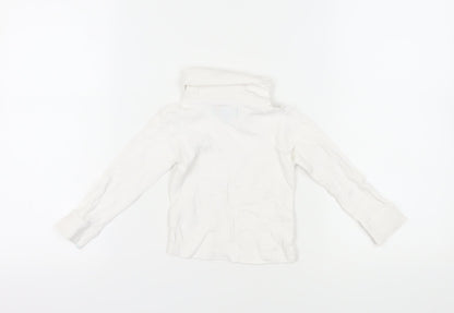 Mountain Warehouse Boys White High Neck Pullover Long Sleeve Top
