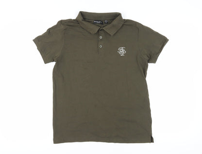Brave Soul Men’s Green Short Sleeve Polo, Size S