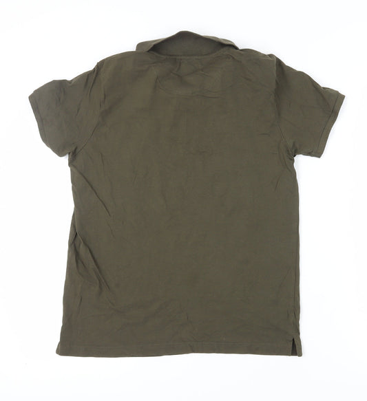 Brave Soul Men’s Green Short Sleeve Polo, Size S