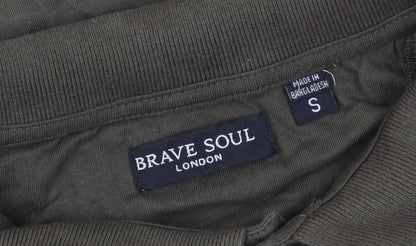 Brave Soul Men’s Green Short Sleeve Polo, Size S