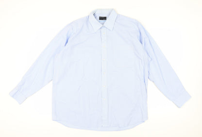 John Lewis Men's Blue Check Shirt Size 44