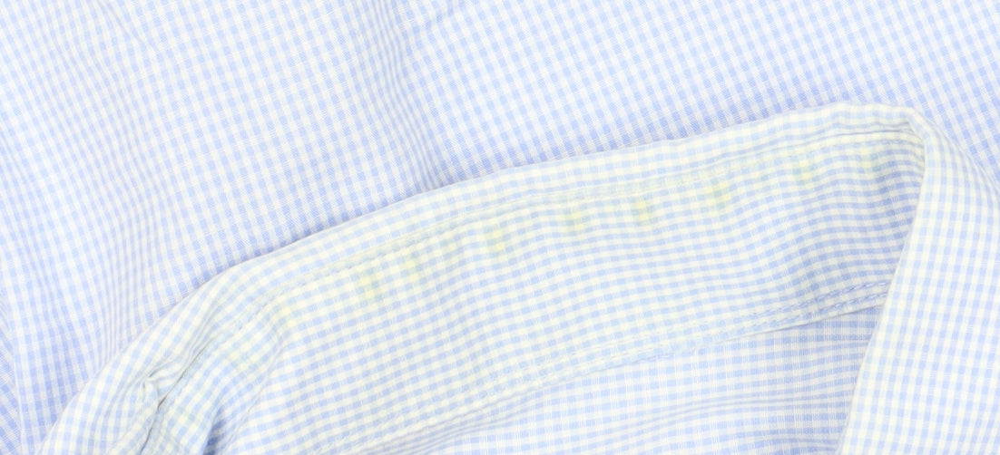 John Lewis Men's Blue Check Shirt Size 44