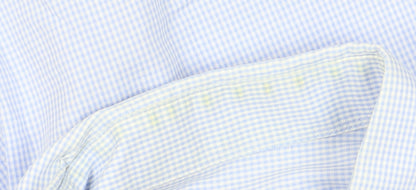 John Lewis Men's Blue Check Shirt Size 44