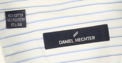 Daniel Hechter Men's White Striped Button-Up Shirt 44