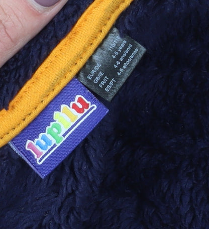 Lupilu Boys Hooded Fleece Jacket Blue Yellow Size 5
