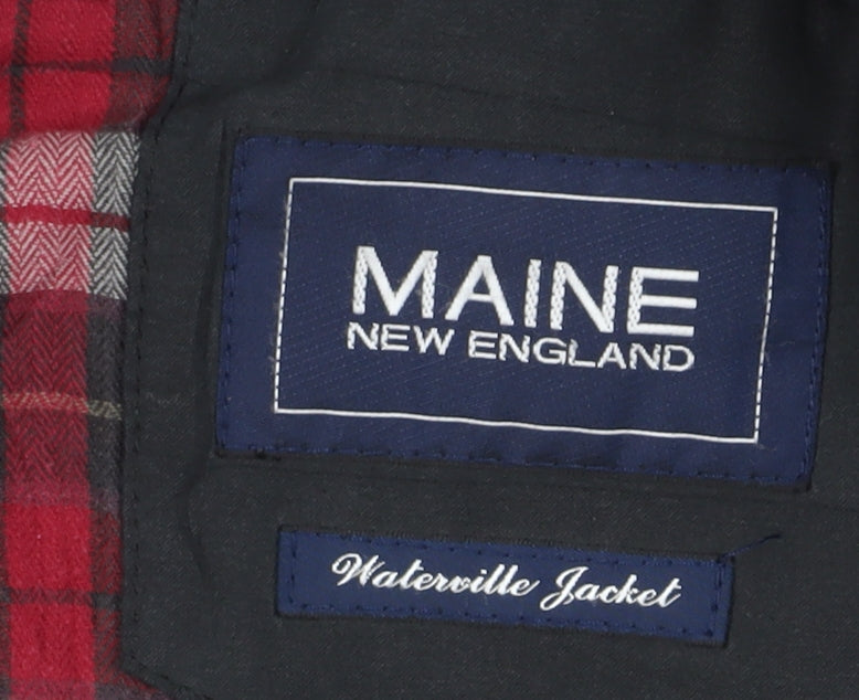 Mens UK Size L Maine New England Black Parka Coat