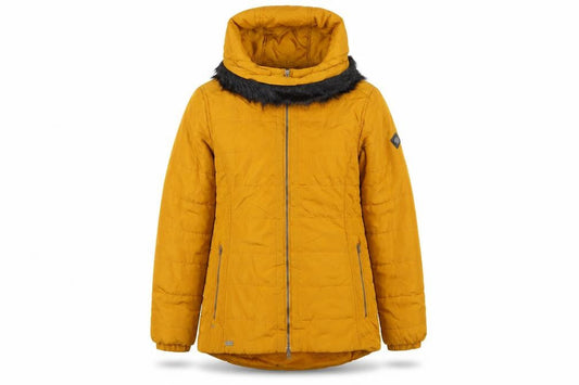 Regatta Women's Yellow Hooded Puffer Jacket Size 14