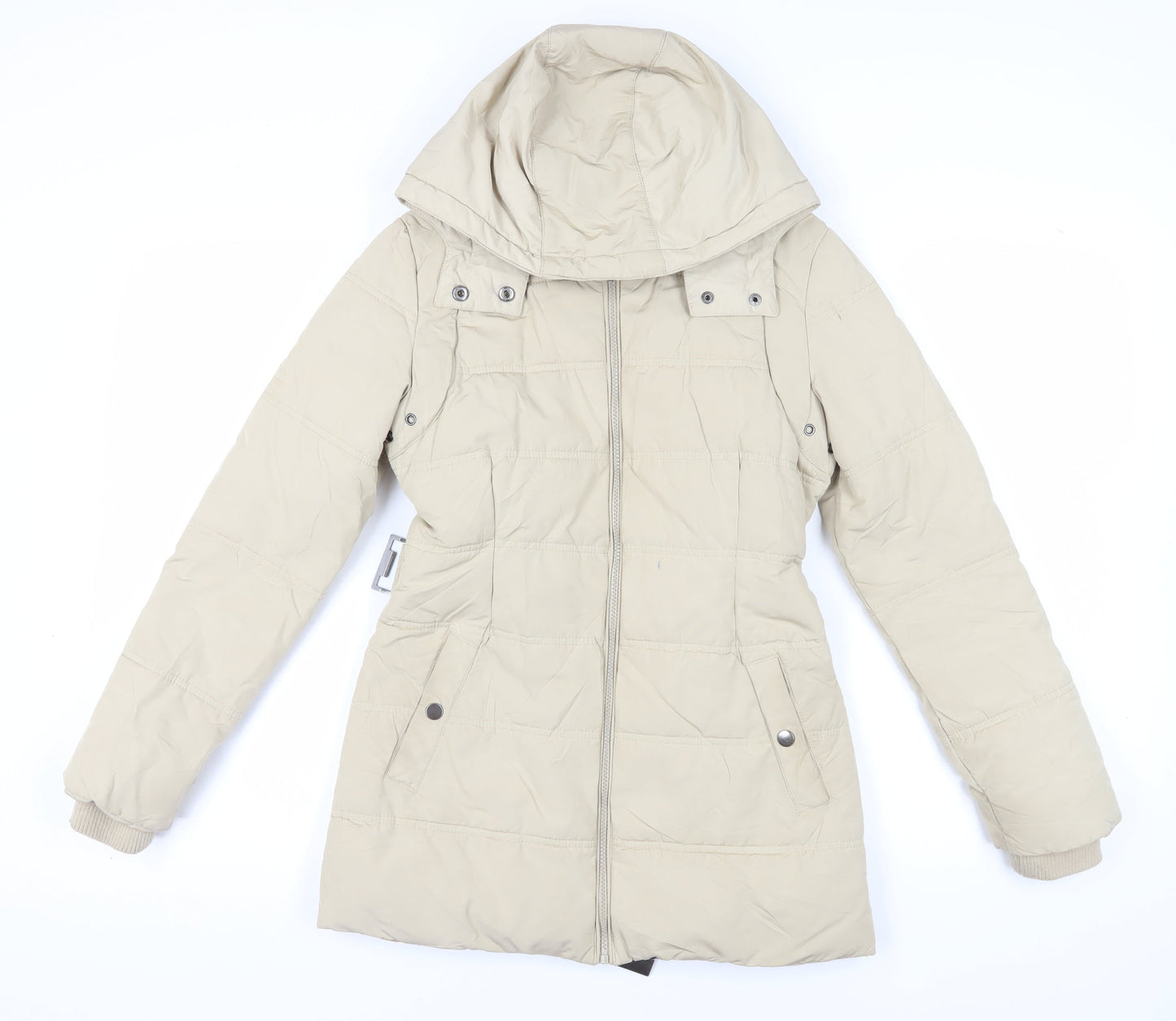 Womens UK Size 10 Edina Ronay Beige Puffer Jacket