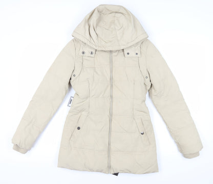 Womens UK Size 10 Edina Ronay Beige Puffer Jacket