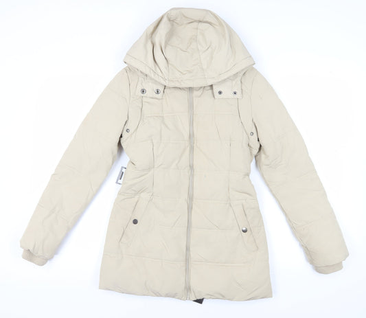 Womens UK Size 10 Edina Ronay Beige Puffer Jacket
