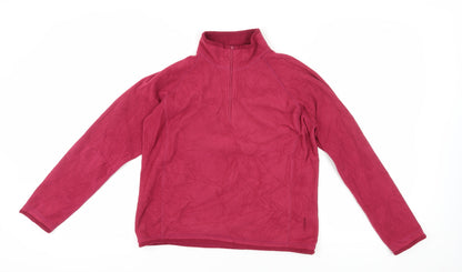 Mountain Life Women's Red Fleece Pullover Sweatshirt 10