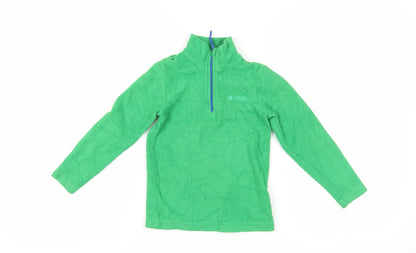 Mountain Warehouse Boys Green 5-6 Yrs Fleece Half Zip Sweatshirt