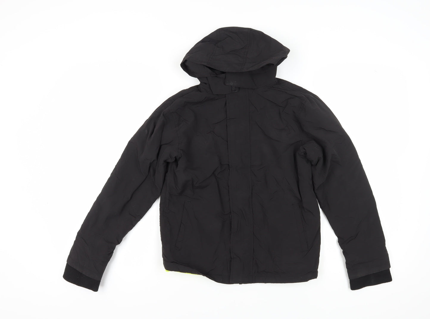 Urban Outlaws Boys Black Hooded Winter Jacket 11-12 Years