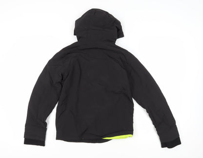Urban Outlaws Boys Black Hooded Winter Jacket 11-12 Years