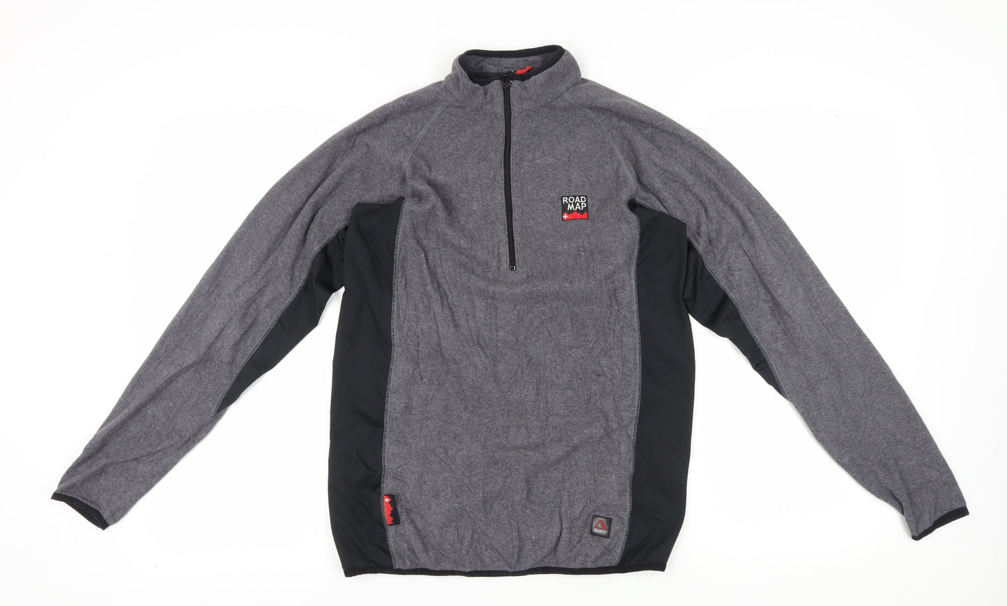 ROAD MAP Men's Grey Fleece Mock Neck Sweatshirt Size S