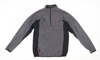 ROAD MAP Men's Grey Fleece Mock Neck Sweatshirt Size S