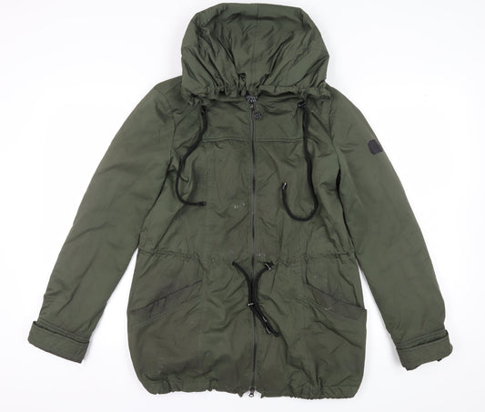 Armani Jeans Women's Green Parka Jacket Size 14
