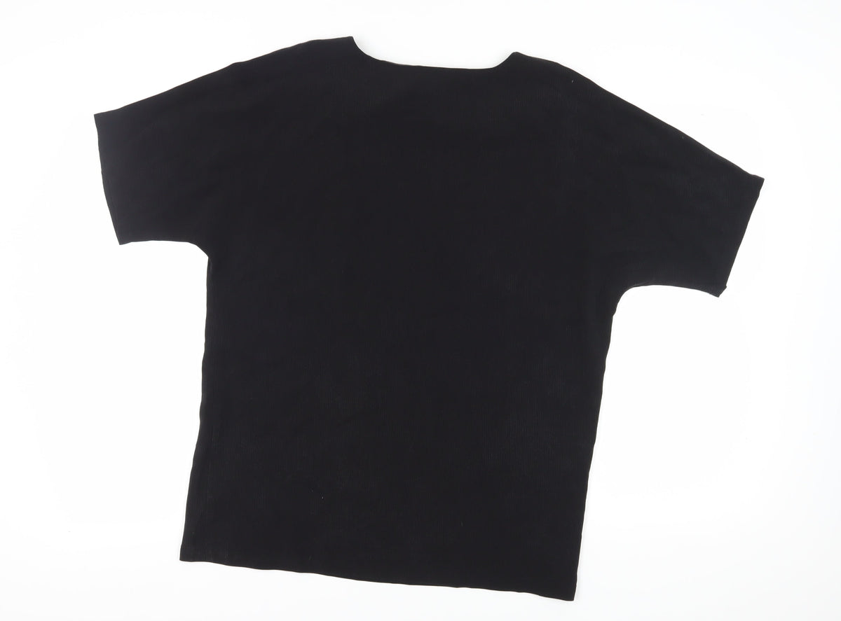 Wall London Black Women’s Basic Boat Neck Top S