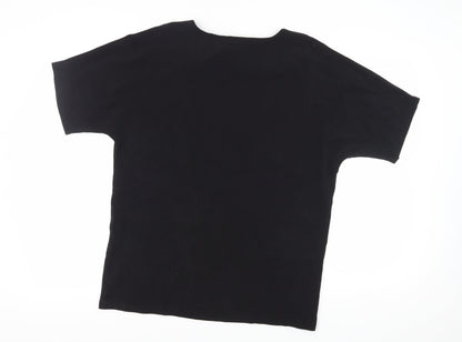 Wall London Black Women’s Basic Boat Neck Top S