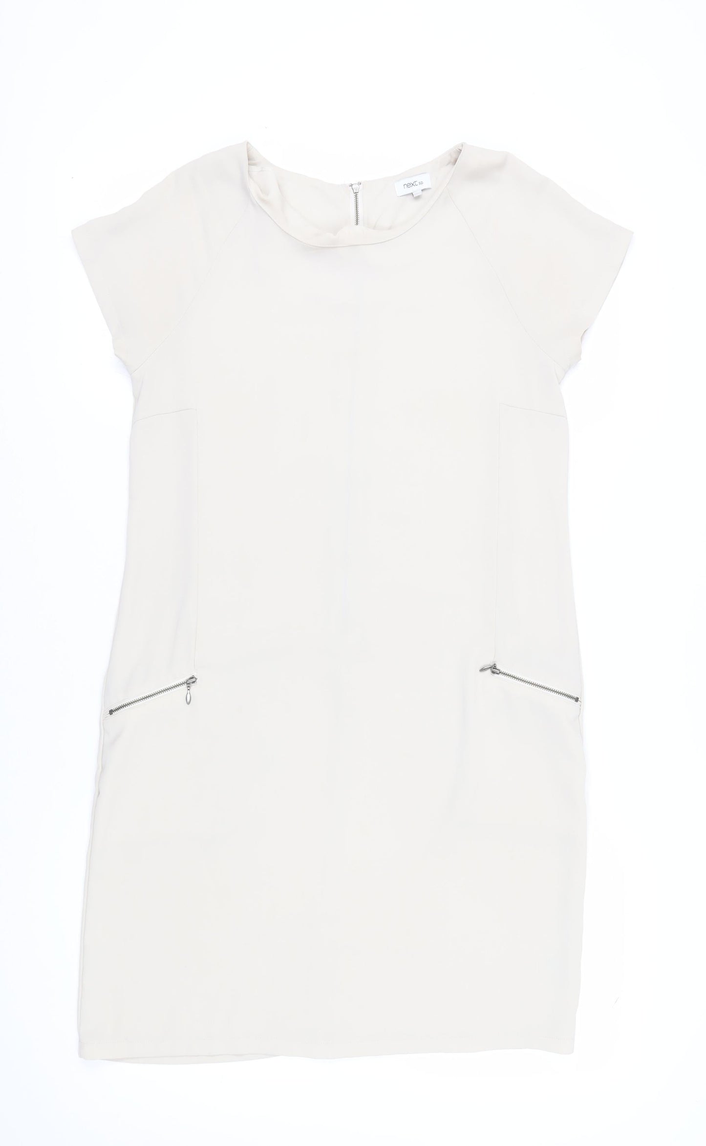 Next Women's Beige Short Shift Dress Size 10