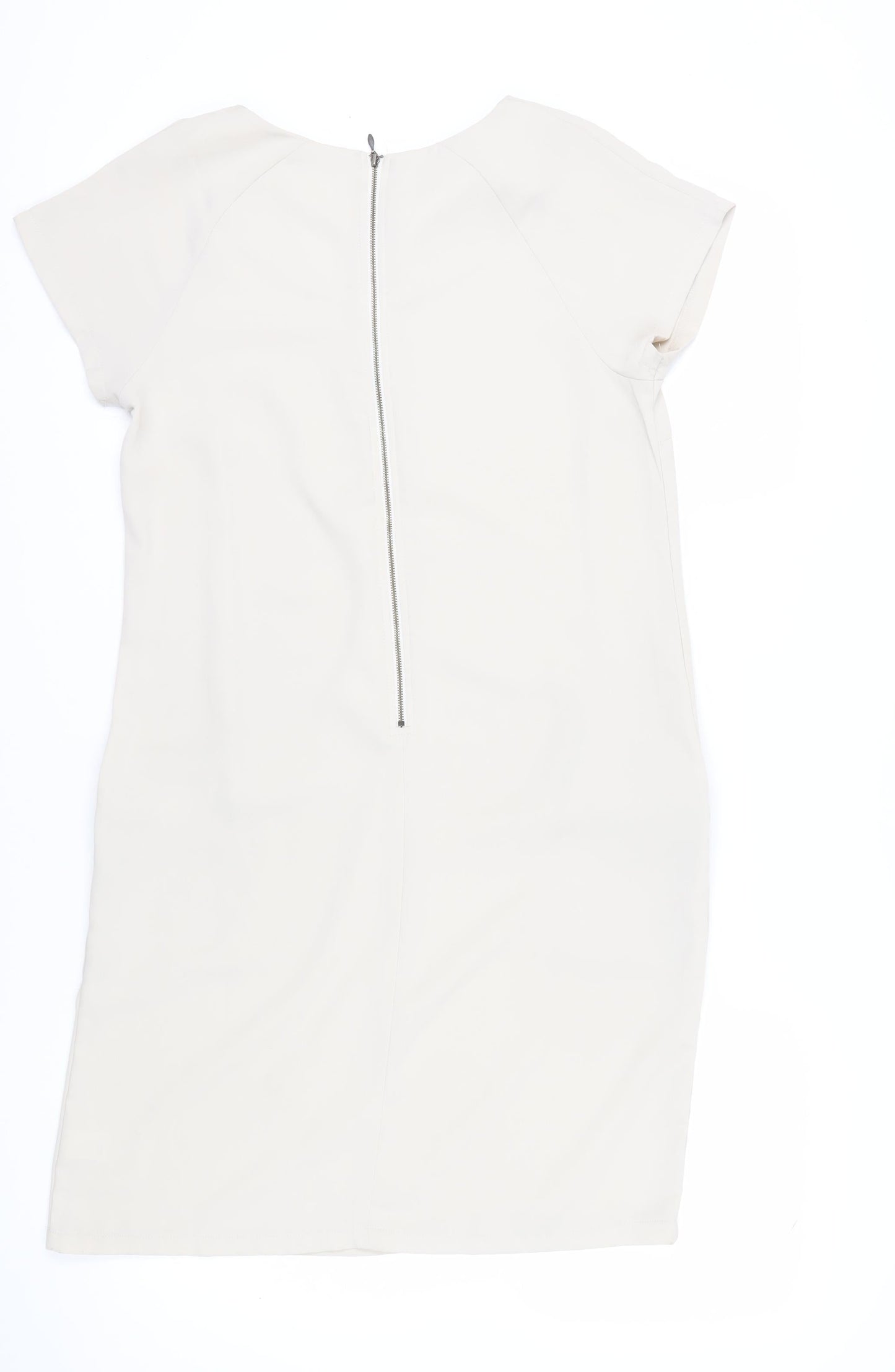 Next Women's Beige Short Shift Dress Size 10