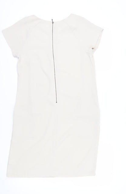 Next Women's Beige Short Shift Dress Size 10