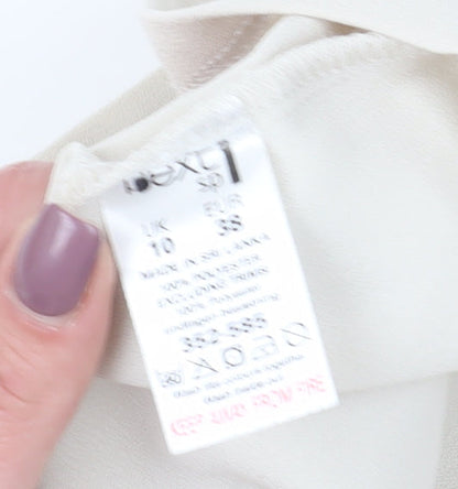 Next Women's Beige Short Shift Dress Size 10