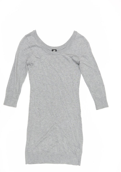 H&M Women's Grey Jumper Dress, S, Casual, Spring/Autumn
