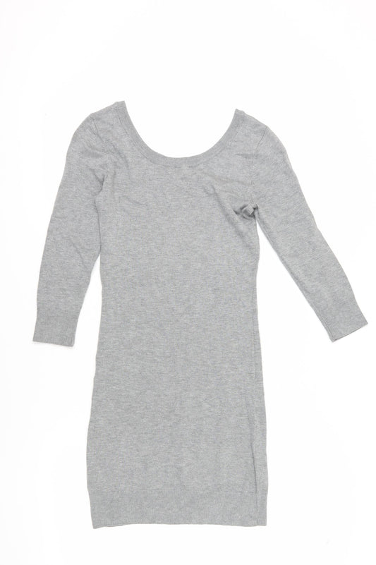 H&M Women's Grey Jumper Dress, S, Casual, Spring/Autumn