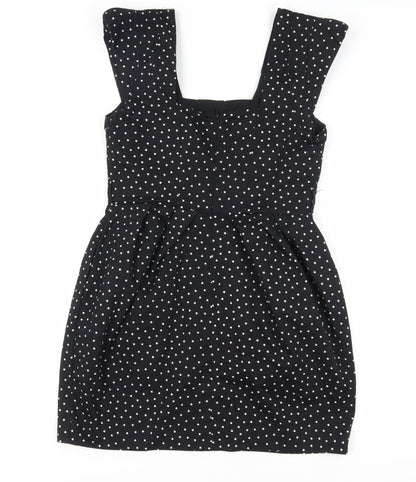 River Island Women’s Black Polka Dot A-Line Dress