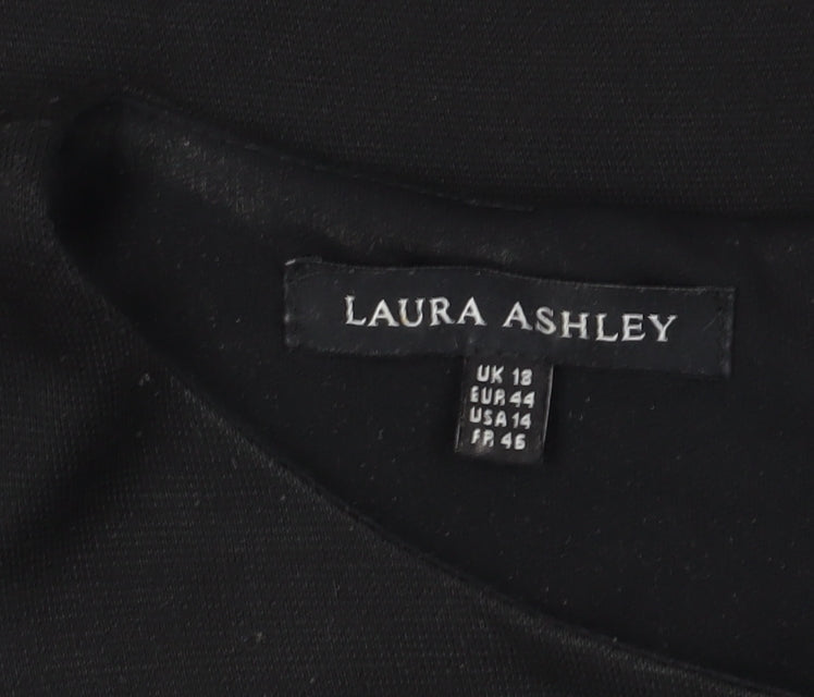 Laura Ashley Women's Black Sheath Dress Size 18