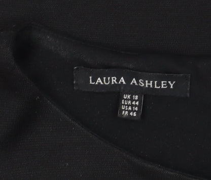 Laura Ashley Women's Black Sheath Dress Size 18