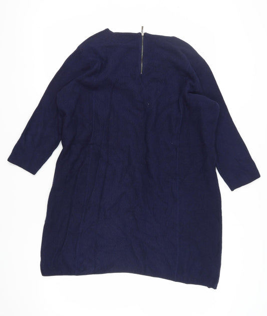 Marks and Spencer Women's Blue Shift Dress Size 18