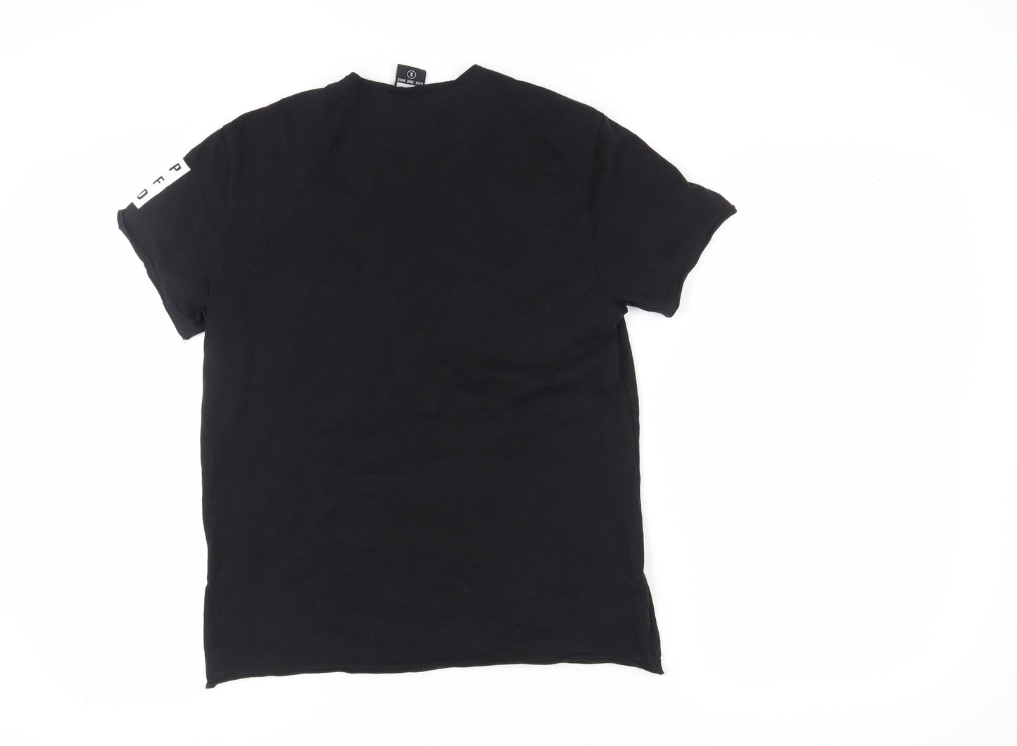 Amplified Black Graphic T-Shirt Unisex S Casual Style