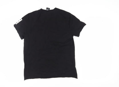 Amplified Black Graphic T-Shirt Unisex S Casual Style