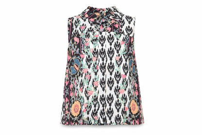 Womens UK Size 6 Topshop Multicoloured Basic Blouse