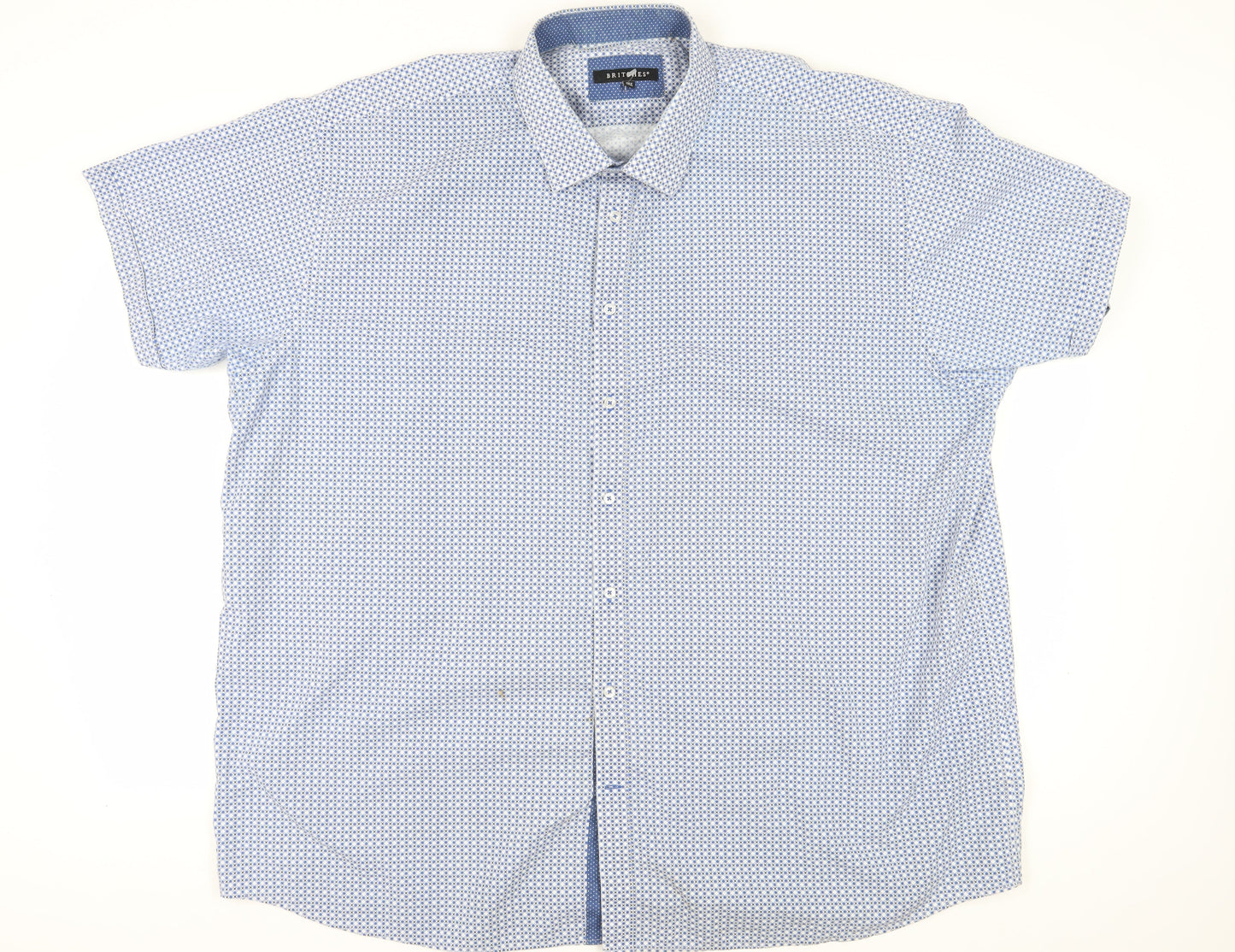 Britches Men's Blue Geometric Button-Up Shirt 3XL