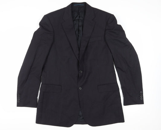 Aquascutum Men's Blazer Blue Size 42L Classic