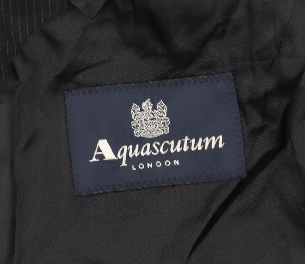 Aquascutum Men's Blazer Blue Size 42L Classic