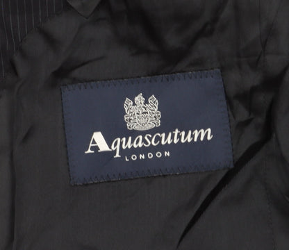 Aquascutum Men's Blazer Blue Size 42L Classic