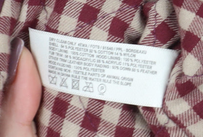 Fatface Women's Red Hooded Puffer Waistcoat Size 12